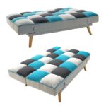 Καναπές - κρεβάτι Andy pakoworld 3θέσιος με ύφασμα πολύχρωμο 178x91x86εκ - Image 6