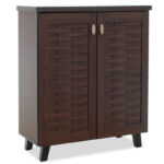 Παπουτσοθήκη-ντουλάπι MANTAM pakoworld 12 ζεύγων χρώμα καρυδί 78x40x92εκ - Image 2