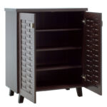 Παπουτσοθήκη-ντουλάπι MANTAM pakoworld 12 ζεύγων χρώμα καρυδί 78x40x92εκ - Image 4