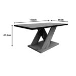 Τραπέζι σαλονιού Solange pakoworld σε sonoma με μαύρη όψη μαρμάρου 110x55x47.5εκ - Image 7