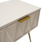 Κομοδίνο Isla pakoworld χρώμα λευκό painting-χρυσό 42x35x55εκ - Image 6