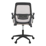 Καρέκλα γραφείου Reji pakoworld mesh ύφασμα γκρι-μπεζ με μαύρο σκελετό 58x60x89-99εκ - Image 5