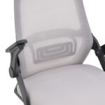 Καρέκλα γραφείου Reji pakoworld mesh ύφασμα γκρι-μπεζ με μαύρο σκελετό 58x60x89-99εκ - Image 6