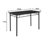 Τραπεζαρία Roza pakoworld σετ 5τμχ χρώμα sonoma - πόδια λευκό gloss 120x70x75εκ - Image 11