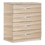 Συρταριέρα Killian pakoworld με 4 συρτάρια sonoma 80x40x80εκ