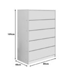 Συρταριέρα Kuanger pakoworld mdf σε φυσική απόχρωση 80x40x109εκ - Image 3