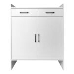 Παπουτσοθήκη Gazen pakoworld 12 ζεύγων με συρτάρια σε λευκή απόχρωση 80x33x100εκ - Image 3