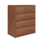 Συρταριέρα Kuanger pakoworld mdf σε καρυδί απόχρωση 80x40x80εκ