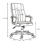 Καρέκλα γραφείου διευθυντή Roby pakoworld με pu χρώμα μαύρο - Image 10