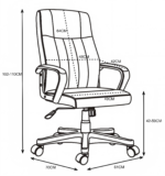 Καρέκλα γραφείου διευθυντή Roby pakoworld με pu χρώμα μαύρο - Image 11