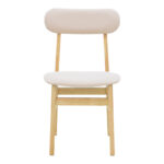 Καρέκλα Gaborn pakoworld σε φυσικό-μπεζ απόχρωση 47x47x81,5εκ - Image 4