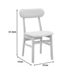 Καρέκλα Gaborn pakoworld σε φυσικό-μπεζ απόχρωση 47x47x81,5εκ - Image 8