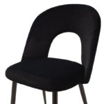 Καρέκλα Jonah pakoworld βελούδο μαύρο-μαύρο πόδι - Image 5