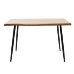 Τραπέζι Neve pakoworld MDF καρυδί-πόδι μεταλλικό μαύρο 120x80x75εκ - Image 2