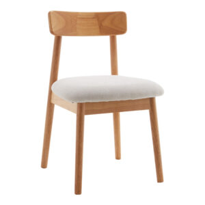 Καρέκλα Tullo pakoworld rubberwood σε φυσική απόχρωση 46x45x78εκ