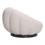 Πολυθρόνα περιστρεφόμενη Nester pakoworld μπουκλέ ύφασμα σε μπεζ απόχρωση 98x97x69εκ - Image 2