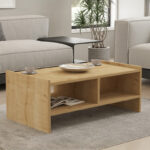 Τραπέζι σαλονιού Tiena pakoworld σε oak απόχρωση 90x50x35εκ - Image 2