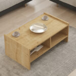 Τραπέζι σαλονιού Tiena pakoworld σε oak απόχρωση 90x50x35εκ - Image 3