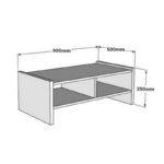 Τραπέζι σαλονιού Tiena pakoworld σε oak απόχρωση 90x50x35εκ - Image 6