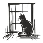 Διακοσμητικό τοίχου Caten pakooworld μαύρο μεταλλικό 50x1