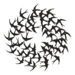 Διακοσμητικό τοίχου Swarm pakooworld μαύρο μεταλλικό Φ50x1