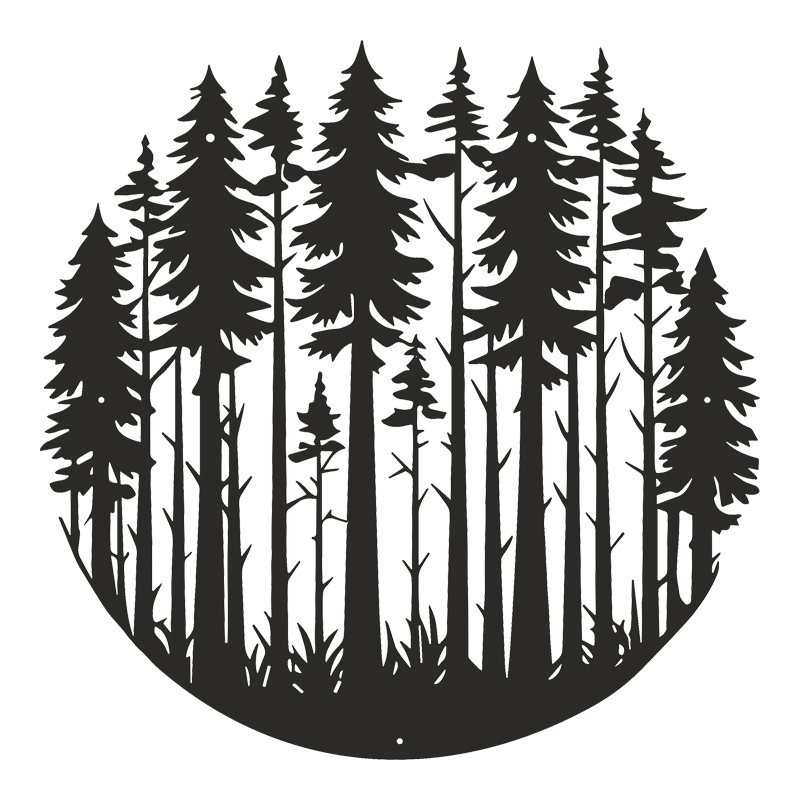 120-000640 Διακοσμητικό τοίχου Foren pakooworld μαύρο μεταλλικό Φ50x1