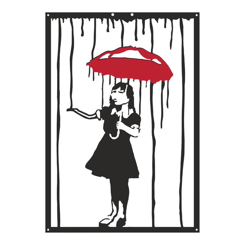 120-000642 Διακοσμητικό τοίχου Raino pakooworld μαύρο μεταλλικό 35x1