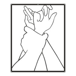 Διακοσμητικό τοίχου Handia pakooworld μαύρο μεταλλικό 40x1