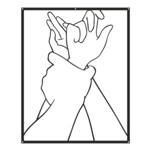 Διακοσμητικό τοίχου Handia pakooworld μαύρο μεταλλικό 40x1