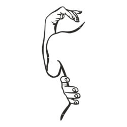 Διακοσμητικό τοίχου Femalo pakooworld μαύρο μεταλλικό 20x0