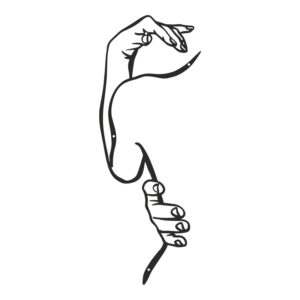 Διακοσμητικό τοίχου Femalo pakooworld μαύρο μεταλλικό 20x1