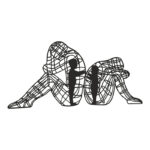 Διακοσμητικό τοίχου Innero pakooworld μαύρο μεταλλικό 50x0