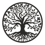 Διακοσμητικό τοίχου Treelife pakooworld μαύρο μεταλλικό Φ80x1