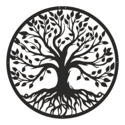 Διακοσμητικό τοίχου Treelife pakooworld μαύρο μεταλλικό Φ80x0