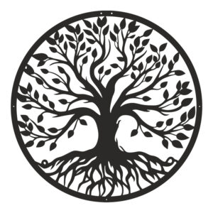 Διακοσμητικό τοίχου Treelife pakooworld μαύρο μεταλλικό Φ80x1