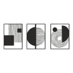 Διακοσμητικό τοίχου Harimia pakooworld σετ 3τεμ μαύρο μεταλλικό 37x1