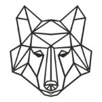 Διακοσμητικό τοίχου Wolfo pakooworld μαύρο μεταλλικό 40x1