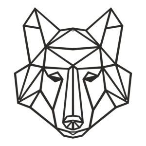 Διακοσμητικό τοίχου Wolfo pakooworld μαύρο μεταλλικό 40x1