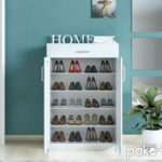 Παπουτσοθήκη-ντουλάπι SANTE pakoworld 20 ζεύγων σε λευκή απόχρωση 80x37x123εκ - Image 3