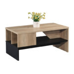 Τραπέζι σαλονιού Naya pakoworld sonoma-ανθρακί 93x46x43εκ - Image 2