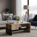 Τραπέζι σαλονιού Naya pakoworld sonoma-ανθρακί 93x46x43εκ