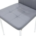 Καρέκλα Cube pakoworld PU γκρι-πόδι χρωμίου - Image 6