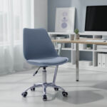 Καρέκλα γραφείου εργασίας Gaston II pakoworld pp-pu σε απόχρωση ανοιχτό μπλε 48x57x77-90εκ - Image 2