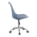 Καρέκλα γραφείου εργασίας Gaston II pakoworld pp-pu σε απόχρωση ανοιχτό μπλε 48x57x77-90εκ - Image 4