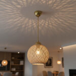 Φωτιστικό οροφής μονόφωτο Leshia pakoworld Ε27 καφέ Φ26x26εκ - Image 2