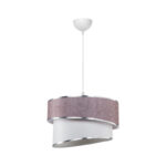 Φωτιστικό οροφής μονόφωτο Loopy pakoworld Ε27 μωβ-λευκό Φ30x18εκ