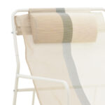 Σεζλόνγκ Feisty pakoworld αλουμίνιο λευκό-textilene γκρι-εκρού-μαξιλάρι 65x83x86εκ - Image 5