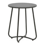 Τραπέζι Bramwell pakoworld μέταλλο ανθρακί Φ40x50εκ