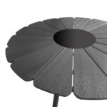 Τραπεζαρία Pinap-Dashiell σετ 5τεμ pakoworld μαύρο αλουμίνιο και plywood σε μαύρη απόχρωση Φ110x74εκ - Image 8