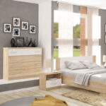 Συρταριέρα Geneva pakoworld 4ων συρταριών φυσικό-λευκό 103x40x92εκ - Image 2